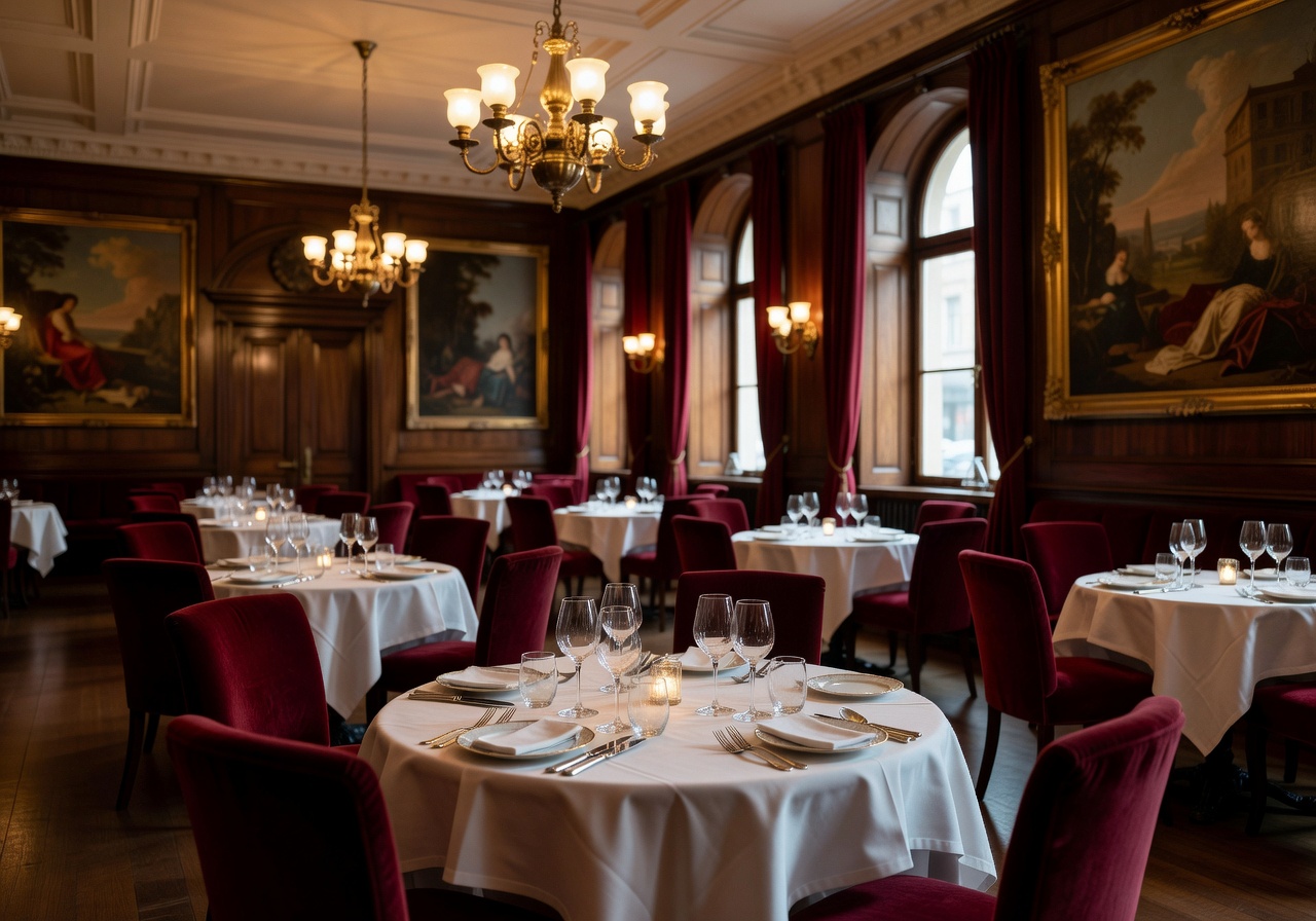 Classic elegant dining hall at Theatercafeen