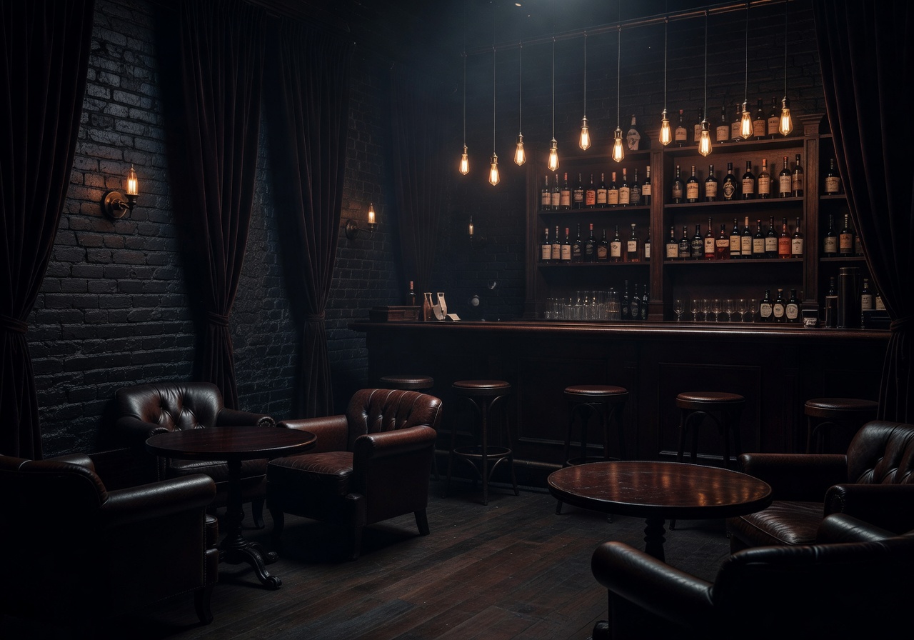 The Thief dark and moody cocktail bar lounge