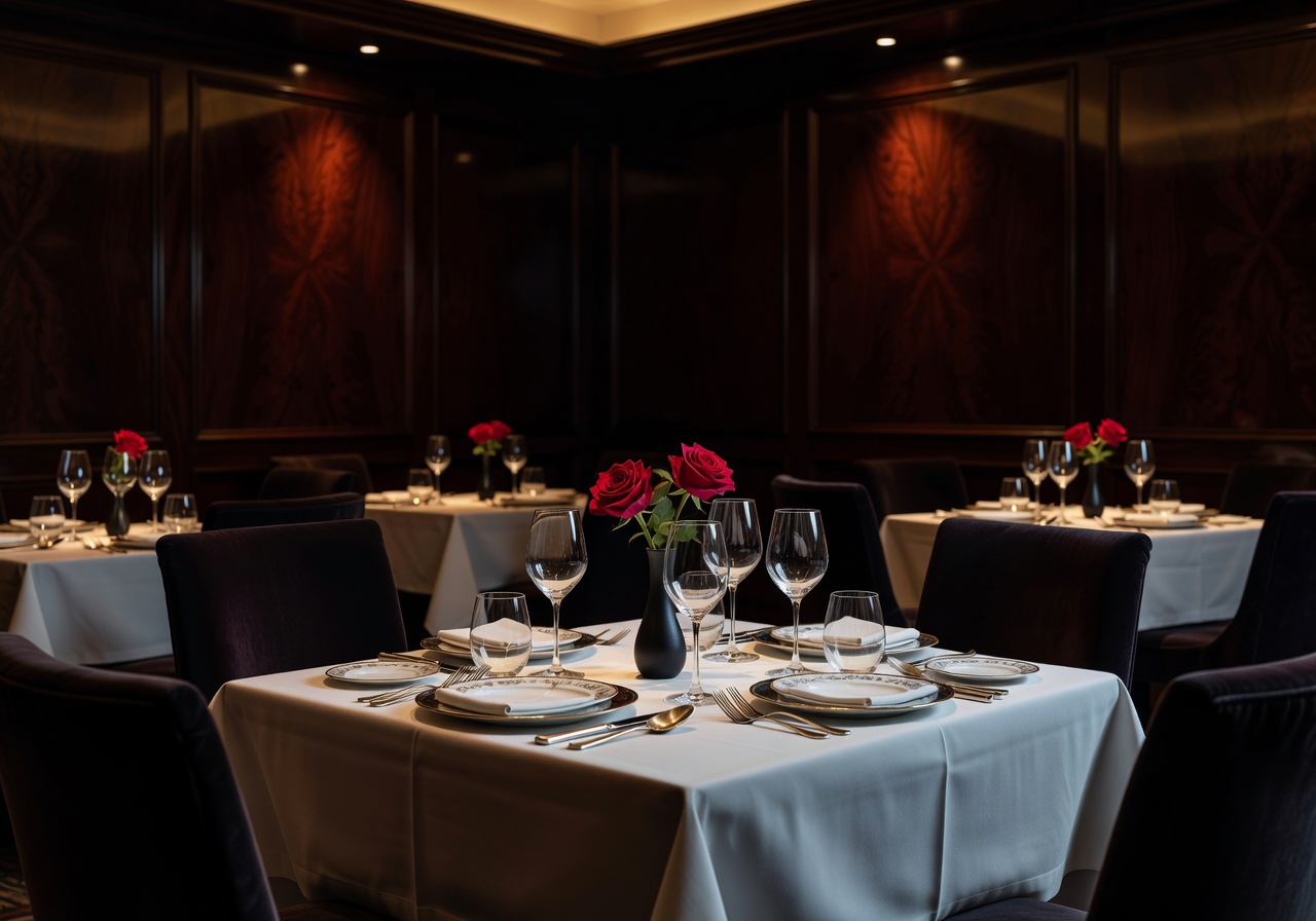 The Thief elegant fine dining restaurant setup