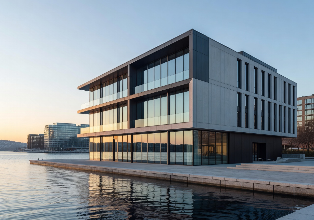 The Thief Hotel luxury modern exterior view at Tjuvholmen