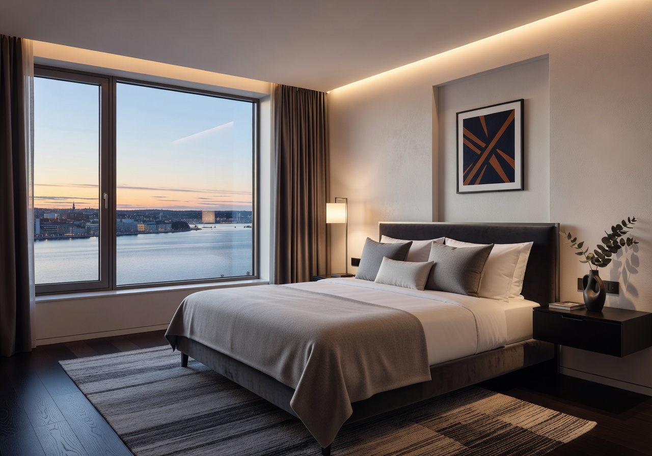 The Thief luxury suite bedroom with modern decor